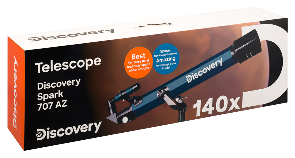 Телескоп Levenhuk Discovery Spark 707 AZ с книгой