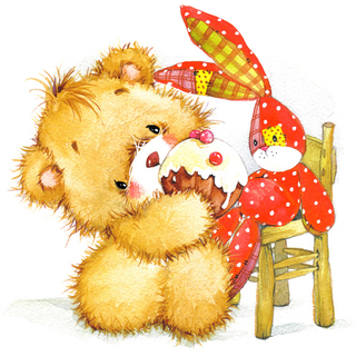 "Неразлучные друзья"-1803/1 канва с рисунком