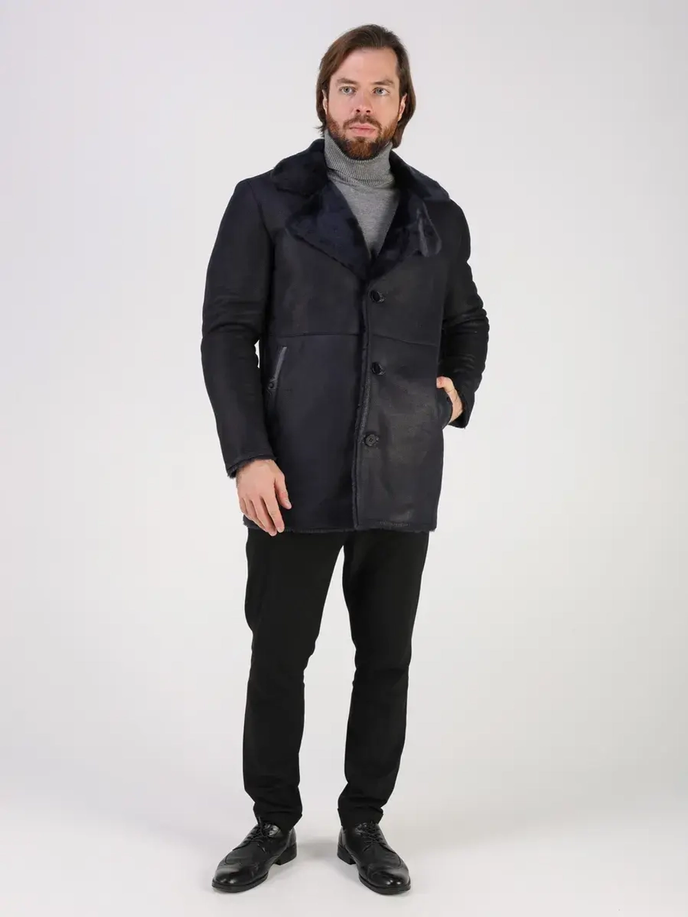 Дубленка зимняя натуральная куртка - пальто