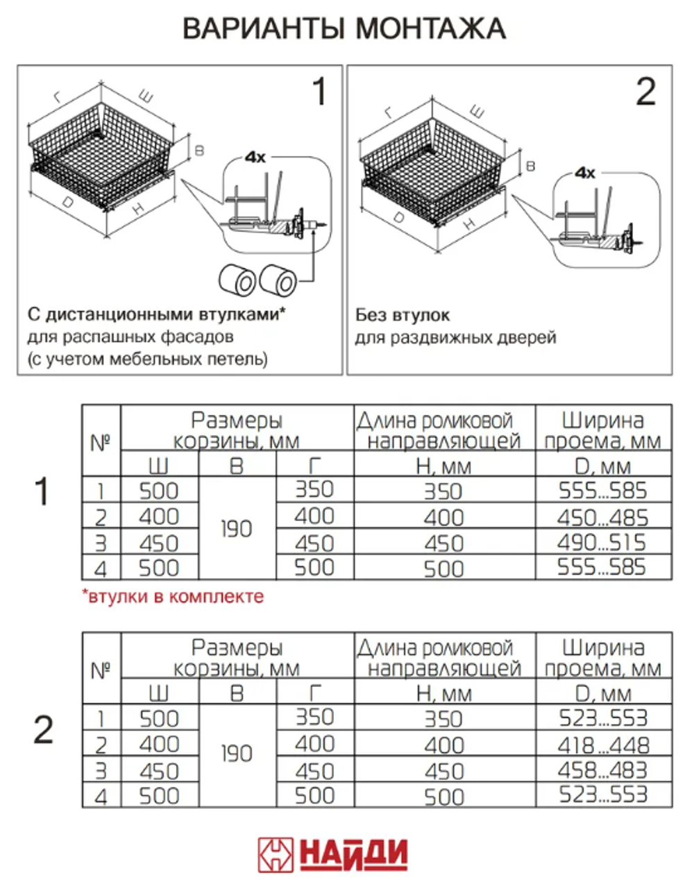 Выдвижная корзина 120*400*400 мм с роликовыми направляющими металлик серебристый (серый)