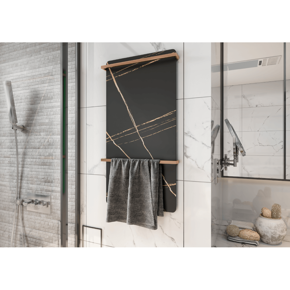 Полотенцесушитель N-389ND Nero Dorato (810х432x57)