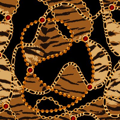 Тигр и золотые цепи