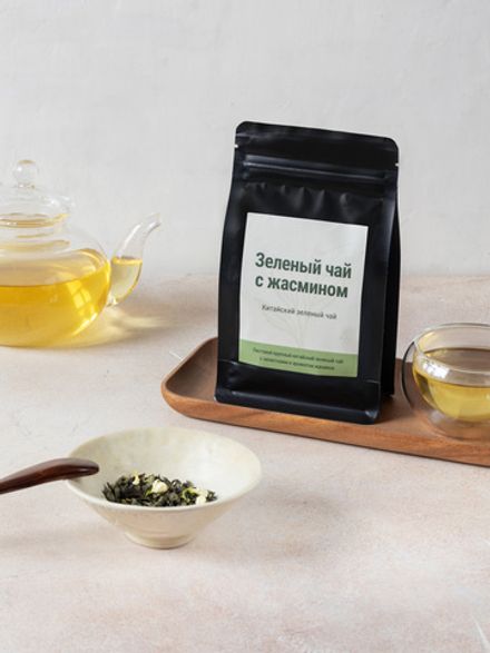 Чай зеленый - Жасминовый чай с бутонами - пакет 100 гр