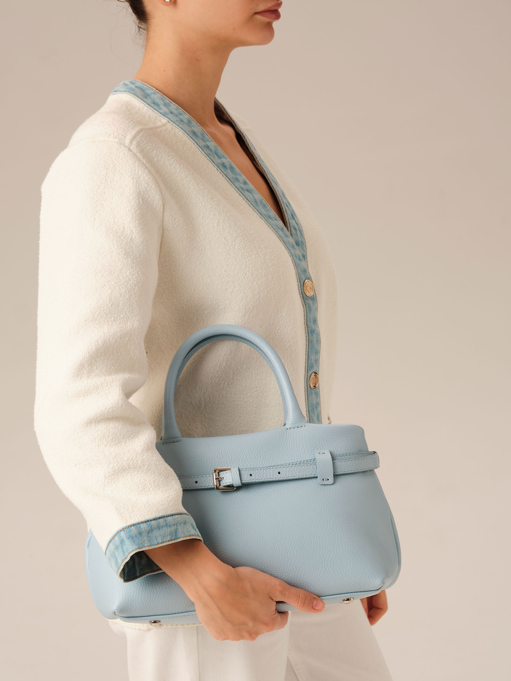 Кожаная сумка DBR Muse 31399 светло-голубой