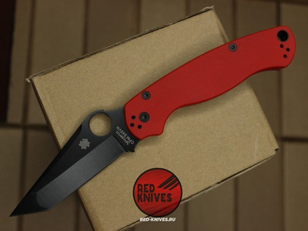 Нож Spyderco Paramilitary 2 Tanto G10 - красная рукоять, черный клинок RK/471