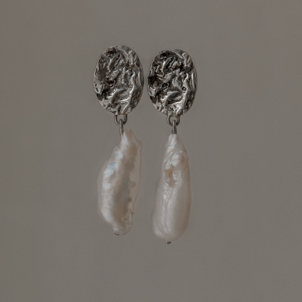 Серьги Капли с жемчугом