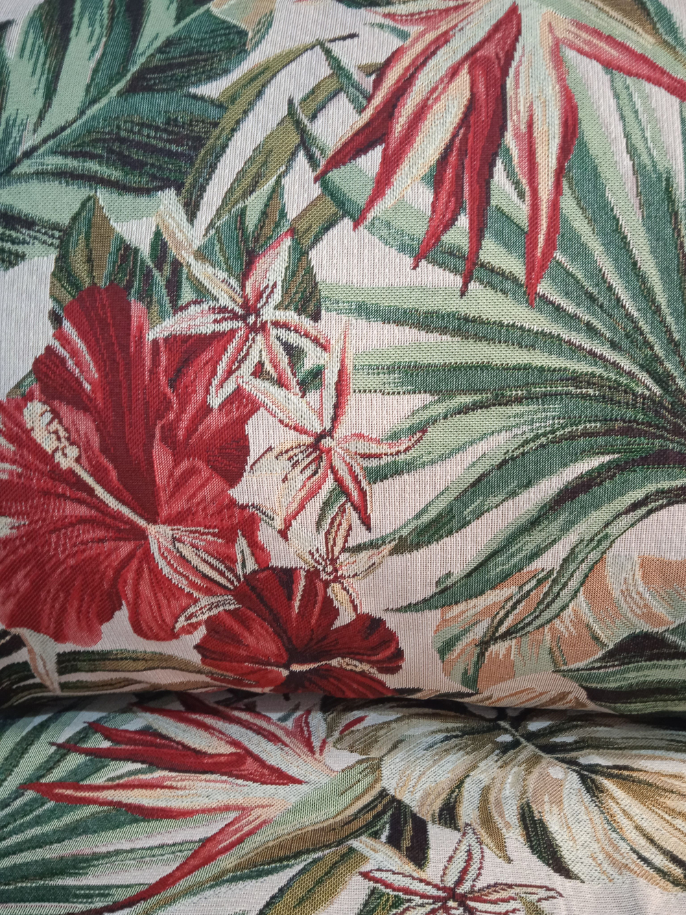 Декоративная гобеленовая наволочка для интерьерной подушки Тропики 68х47