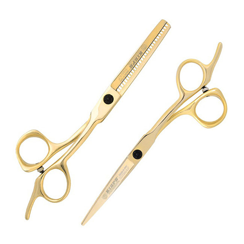 Набор ножниц для стрижки и филировки 5.5" Kiepe Scissors Monster Cut Gold