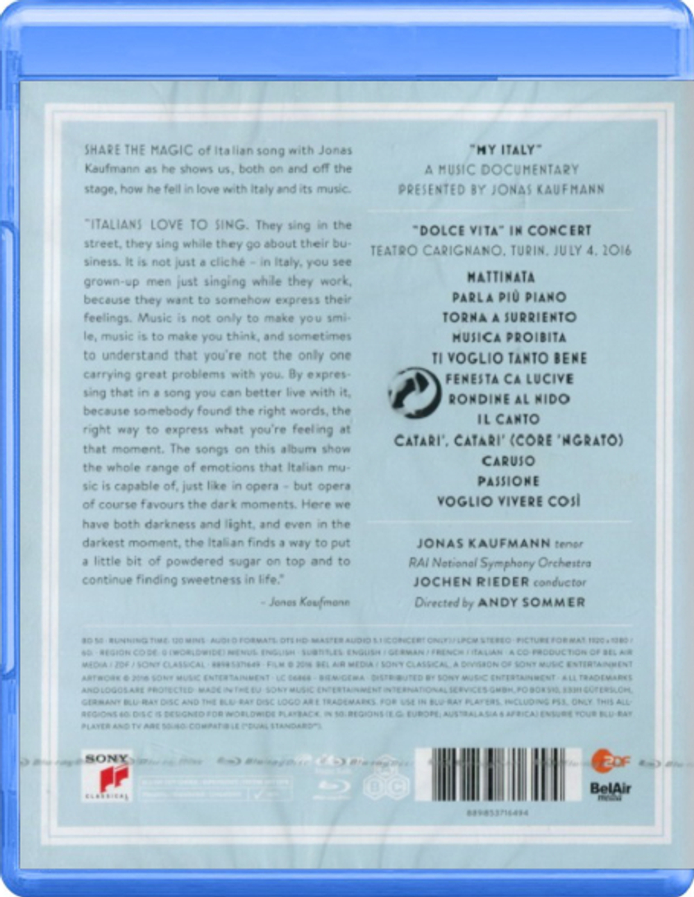 Jonas Kaufmann / Dolce Vita (Blu-ray)