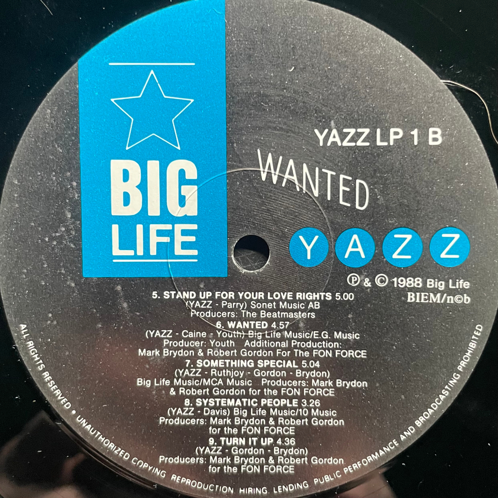 Yazz ‎– Wanted (Скандинавия 1988г.)