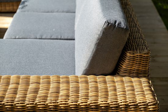 "Капри" трансформирующаяся лаунж-зона из искусственного ротанга, цвет соломенный