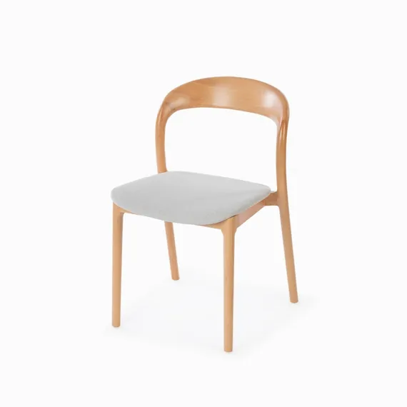 Стул Esse Soft, бук, светло-серое сиденье