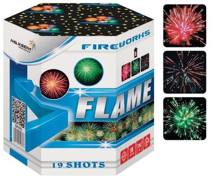 Батарея салютов "Flame" GP493 19 залпов * 0.8"  (1/18)