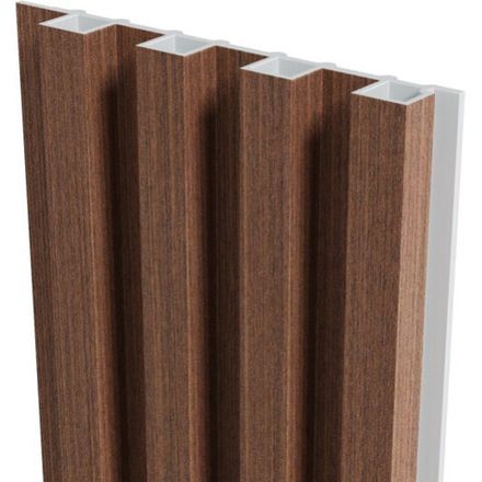 Стеновая реечная панель WPC Орех мокко, 290x16,8 см