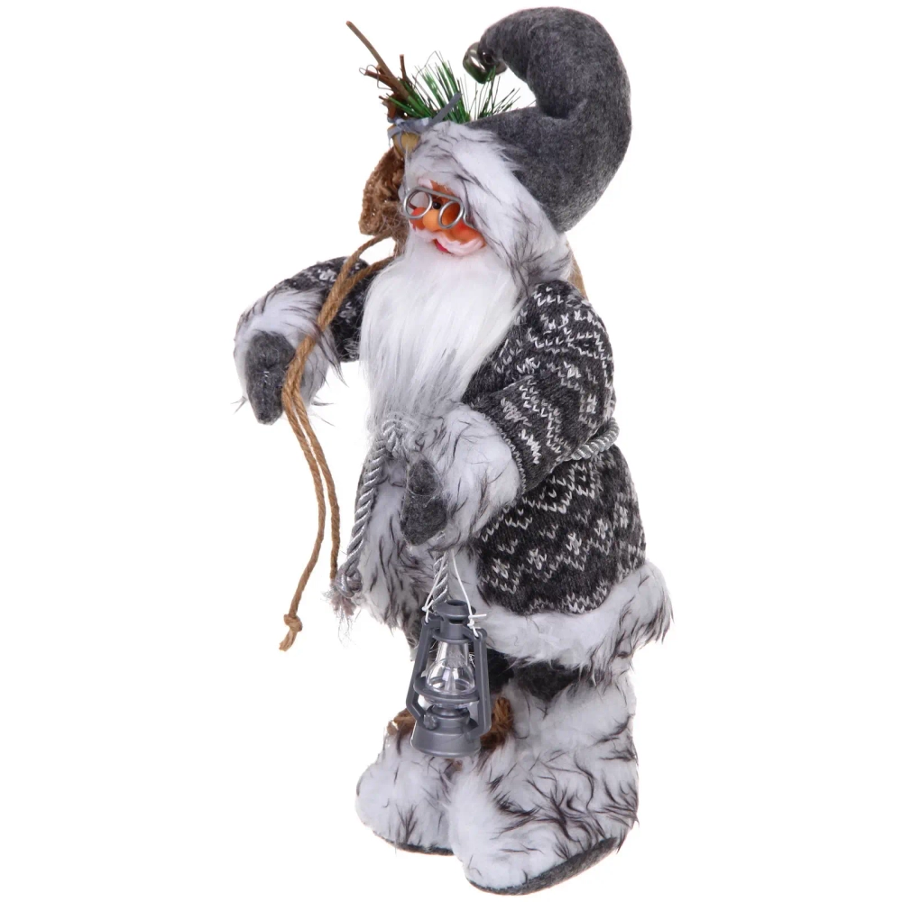 Дед Мороз - Лесовичок «Зима полна чудес» 45 см, Серый