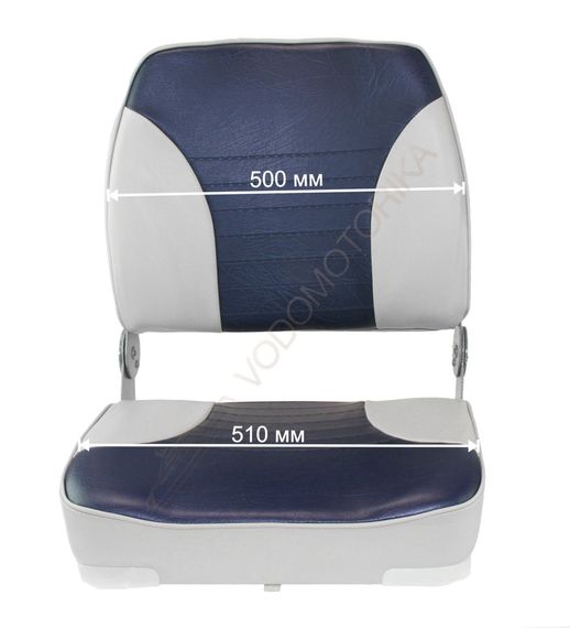 Кресло XXL складное мягкое двухцветное серый/синий