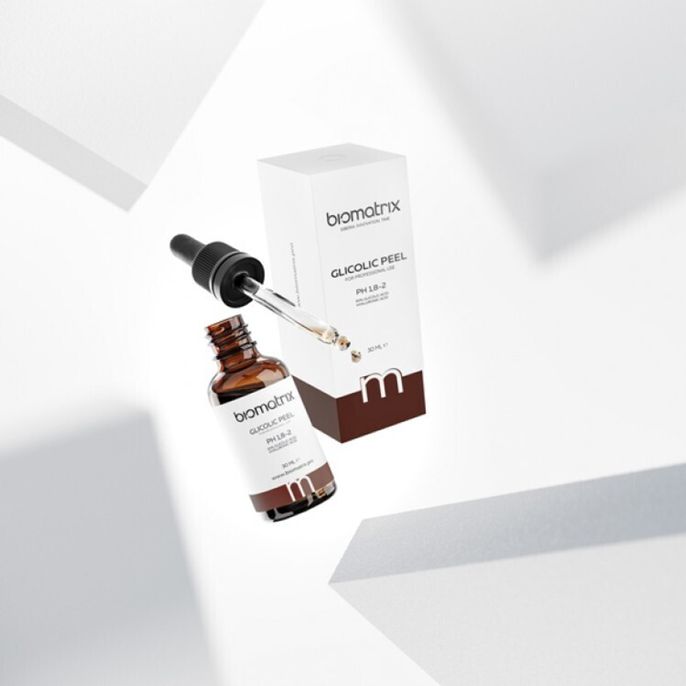 BIOMATRIX GLICOLIC PEEL - Гликолиевый пилинг на водной основе с гиалуроновой кислотой 30 мл