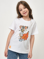 Детская футболка с принтом Moon (Размер: 152-158) (Цвет: белый)