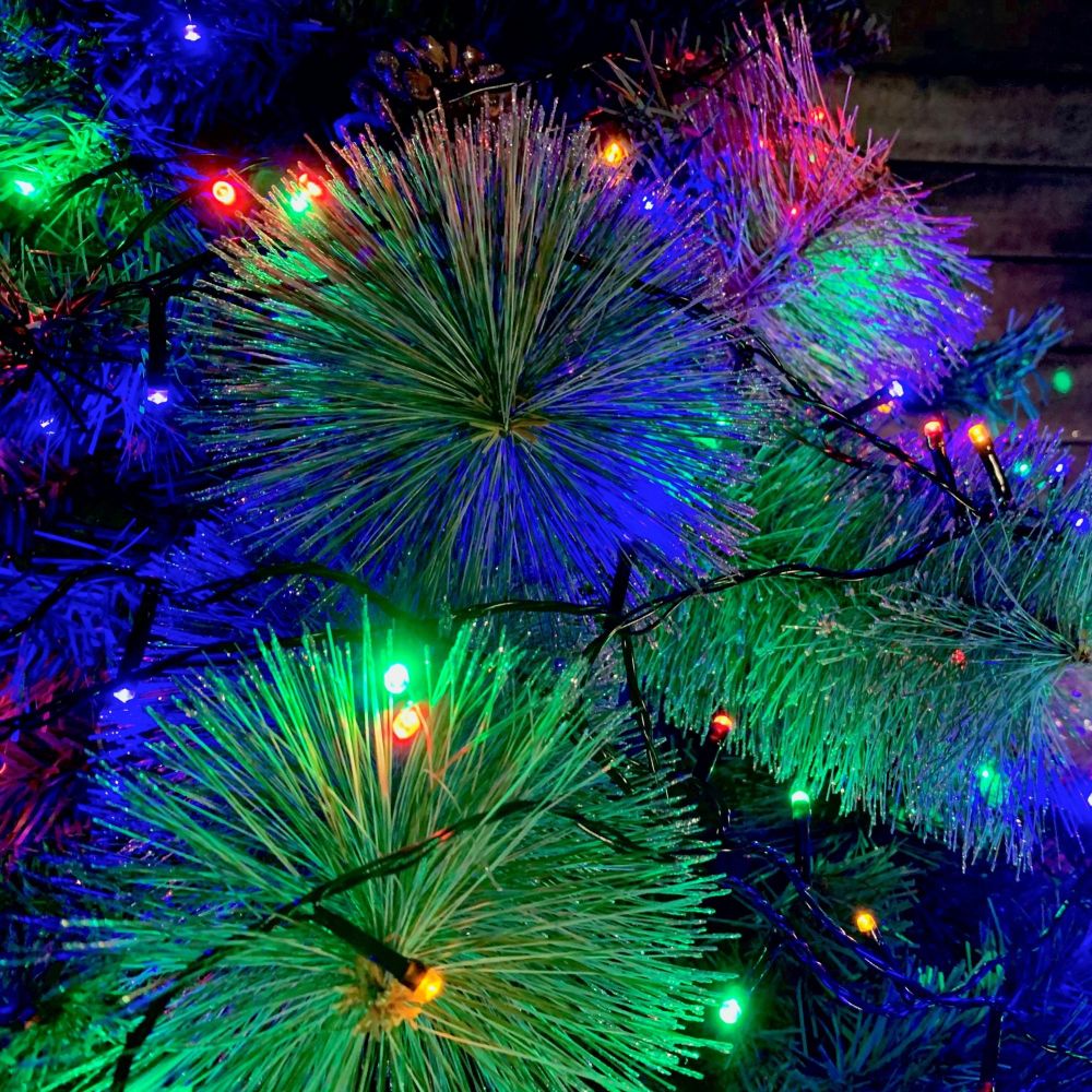 ULD-S5000-500-DGA MULTI IP20 Гирлянда светодиодная. 50м. 500 светодиодов. Разноцветный свет. Провод зеленый. ТМ Uniel