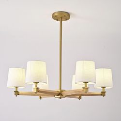 Люстра на штанге Imperiumloft Jorgenson White/Light wood STAVRA01