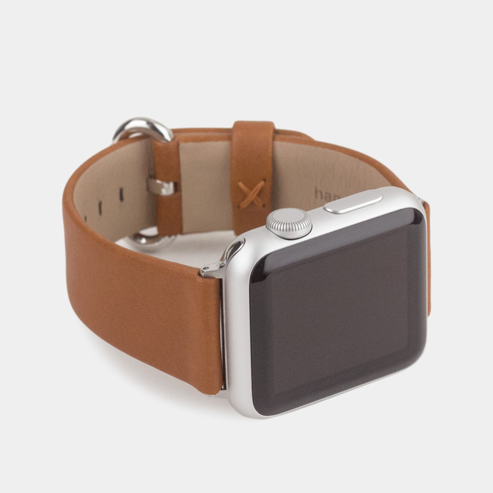 Ремешок для Apple Watch 40/41/42 mm из кожи теленка, коричневого цвета