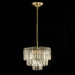 Citilux Фонда CL303163 Люстра хрустальная подвесная Бронза