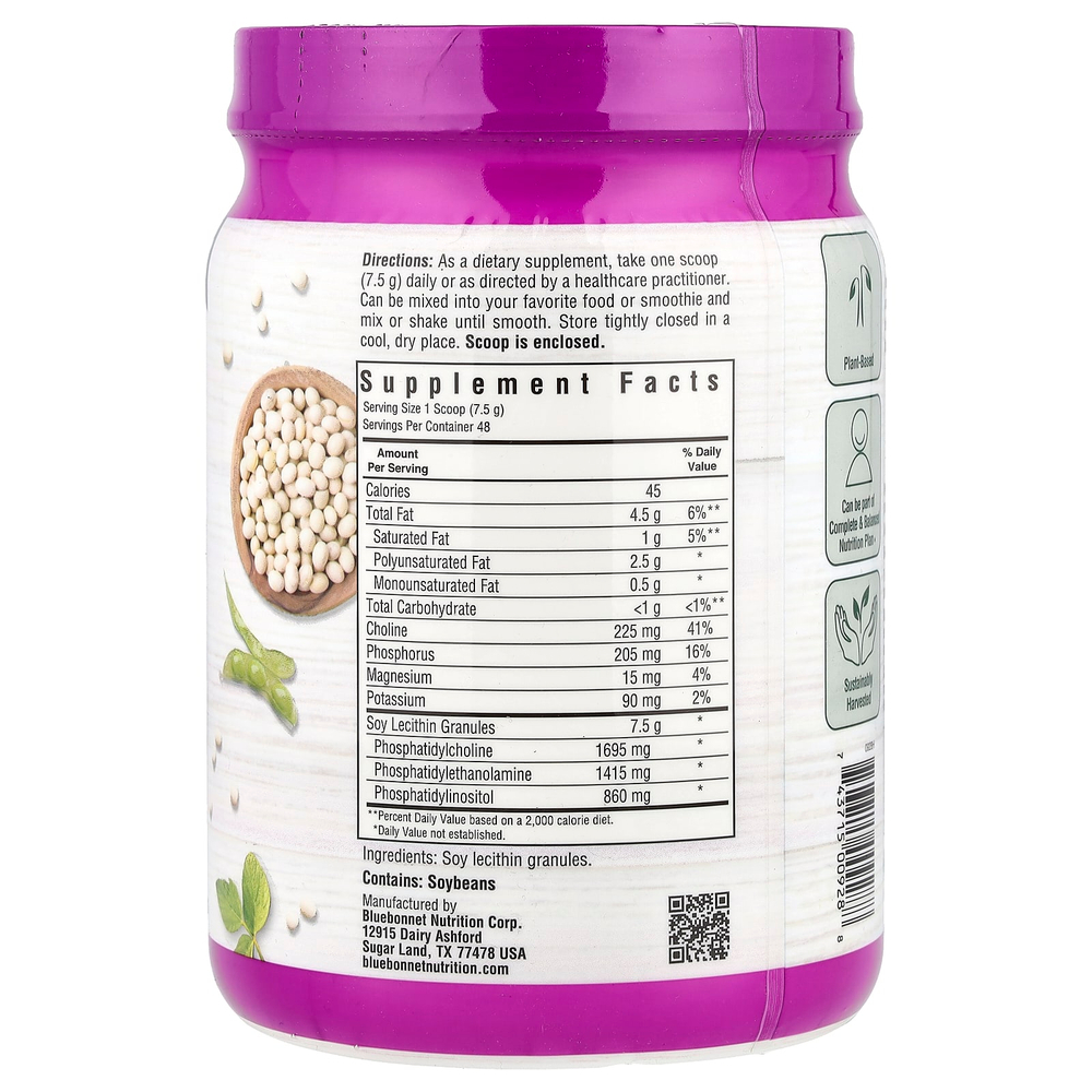 Bluebonnet Nutrition, лецитин в гранулах, с нейтральным вкусом, 360 г (12,7 унции)