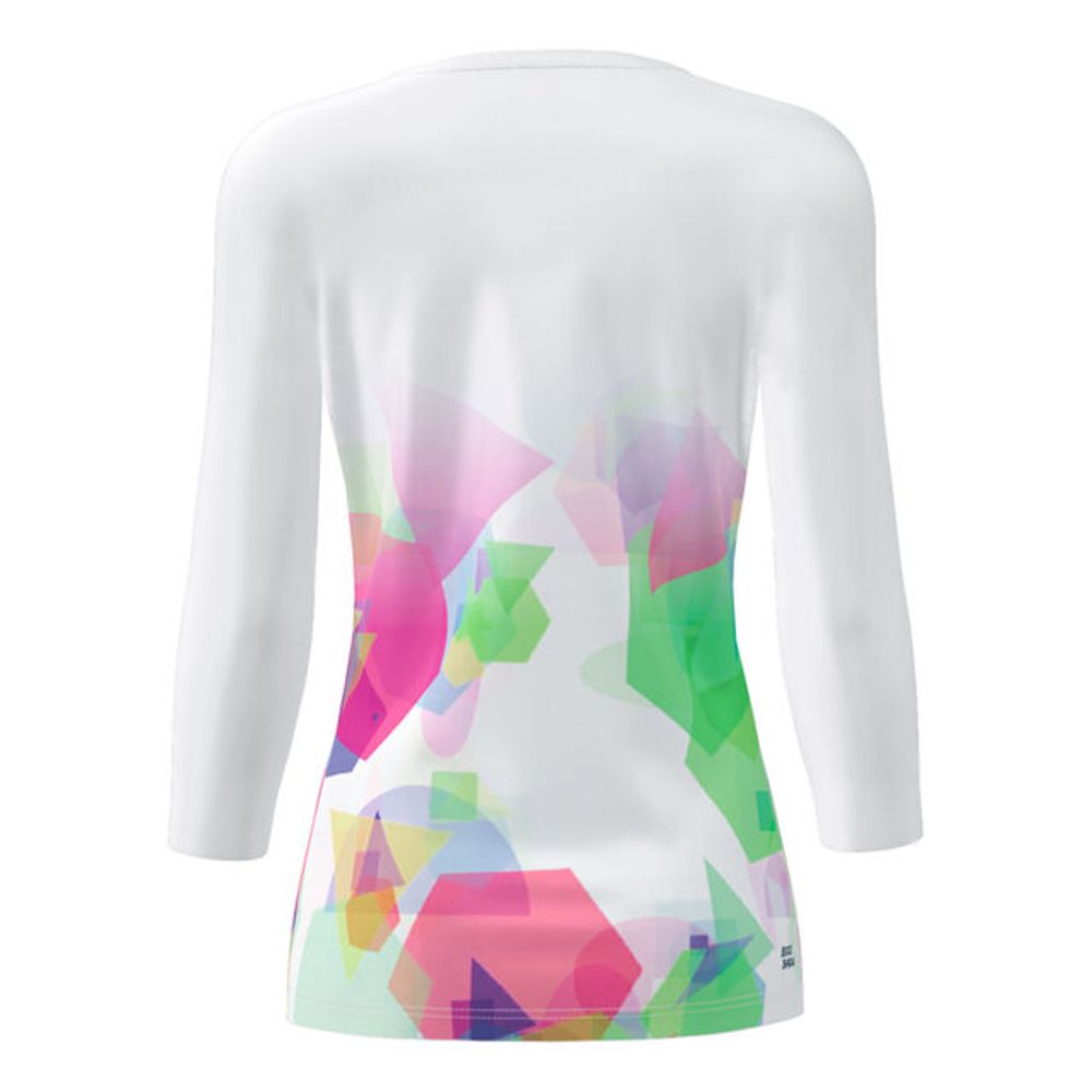 Футболка женская с длинным рукавом Kaleido и V-образным вырезом