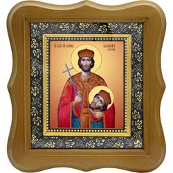 Иоанн-Владимир Сербский мученик, князь. Икона на холсте.