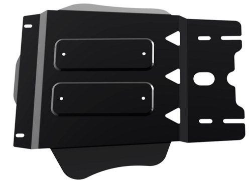 Защита КПП АвтоБроня для Mitsubishi L200 IV (V - все) 2006-2015/Mitsubishi Pajero Sport II (V - все) 2008-2016 (устанавл-ся совместно с 111.04025.1), штампованная, сталь 1.8 мм, с крепежом, 111.04024.1