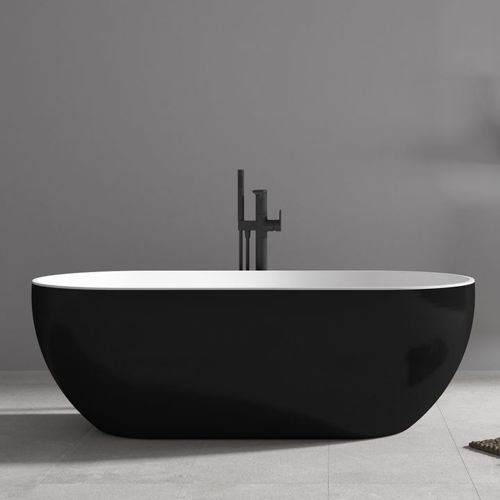 Акриловая ванна ABBER AB9241MB черная матовая