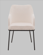 Стул с подлокотниками Кози new ткань букле молочный