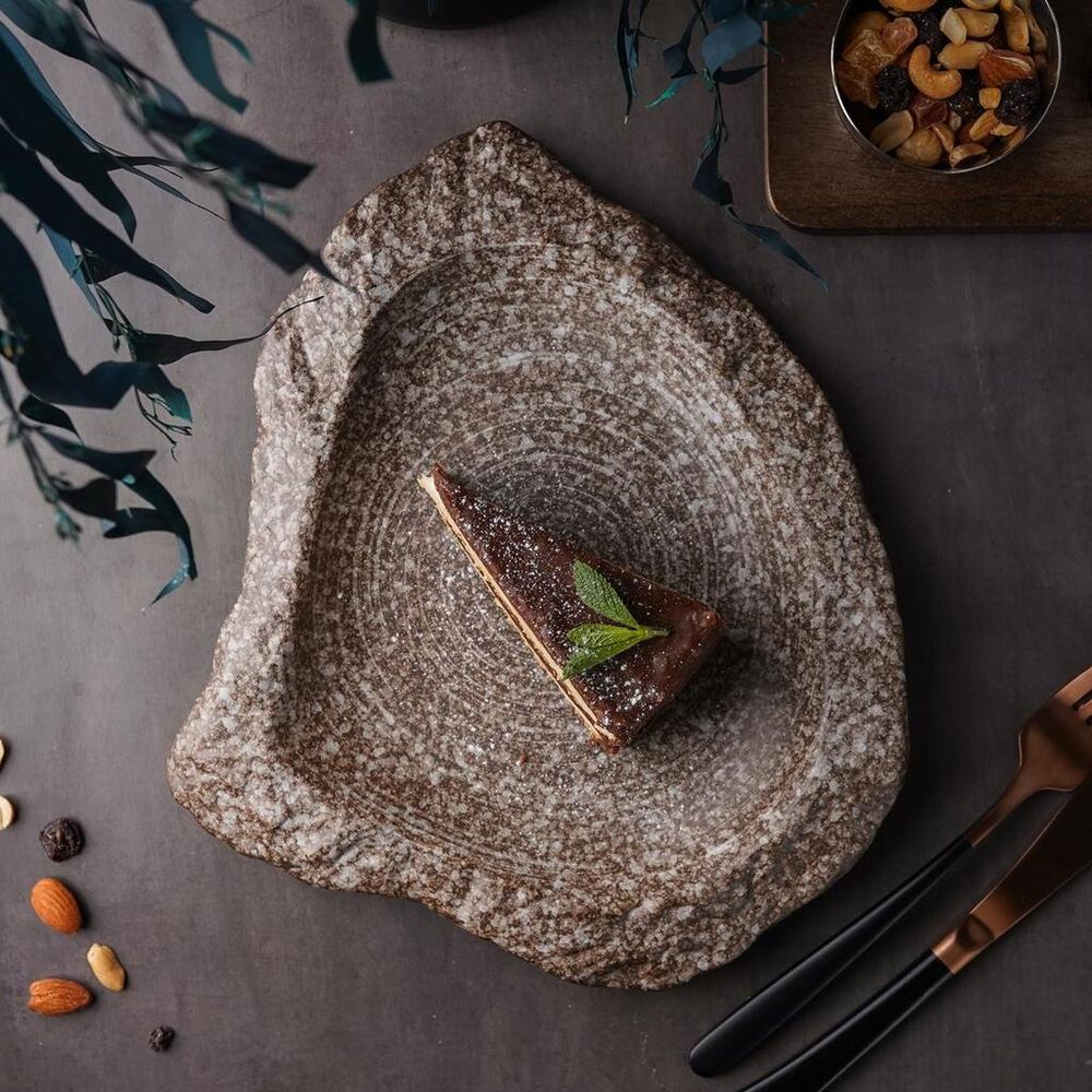 Блюдо для подачи 29*25 см h3 см Brown Crush Untouched Taiga P.L. Proff Cuisine [1]