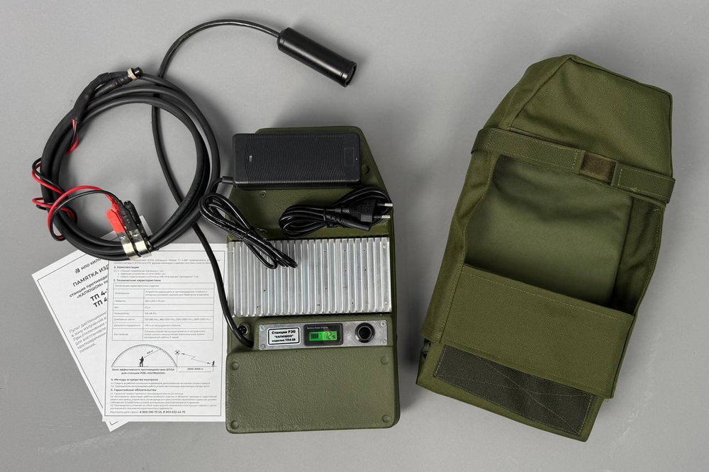 Индивидуальная переносная тактическая станция подавления БПЛА «Капюшoн» ранец ТП 4-28