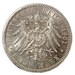 Монета Германии (Пруссия) 5 марок 1901 «200-летие Пруссии»