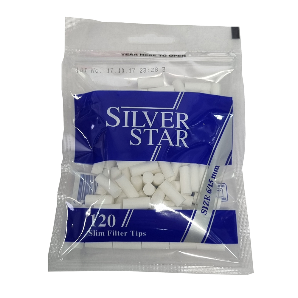 Фильтры для сигарет "Silver Star" 6mm Slim 120шт