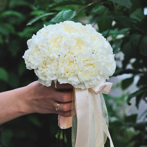 Купить Букет невесты «‎Айвори» с диантусом