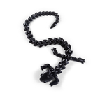 Игрушка-антистресс подвижная гибкая Ящерица-четки,3D печать, 39см, черная