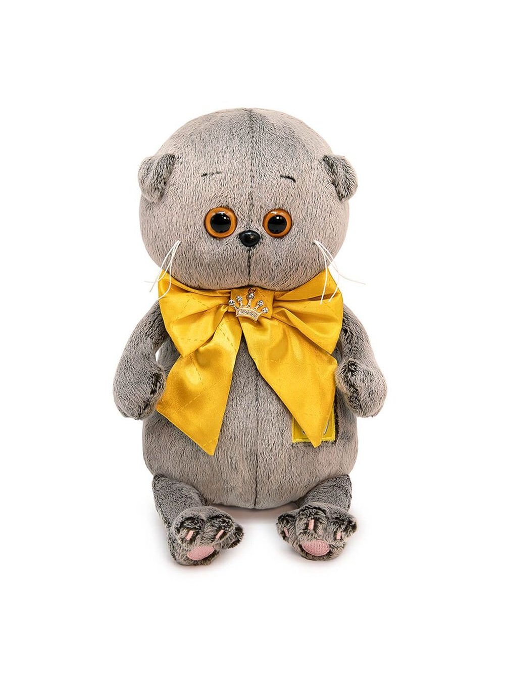 Мягкая игрушка Басик BABY c золотым бантом 20см