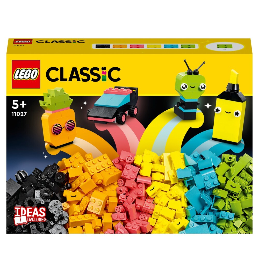 LEGO Classic — Творческая игра с неоновыми цветами 11027