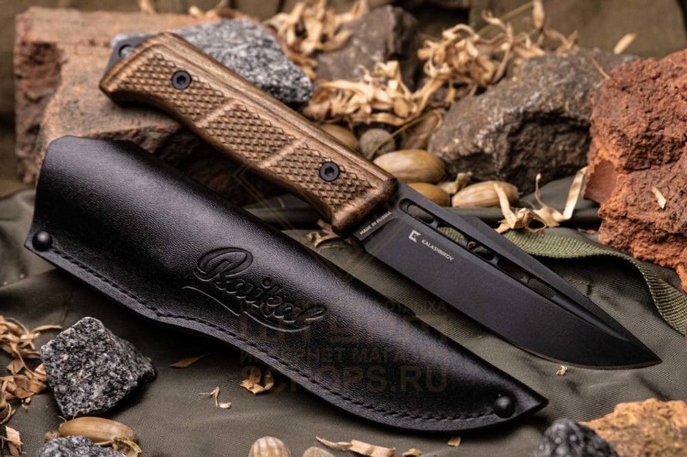 Нож Kizlyar Supreme Baikal D2 дерево, Wood/Black