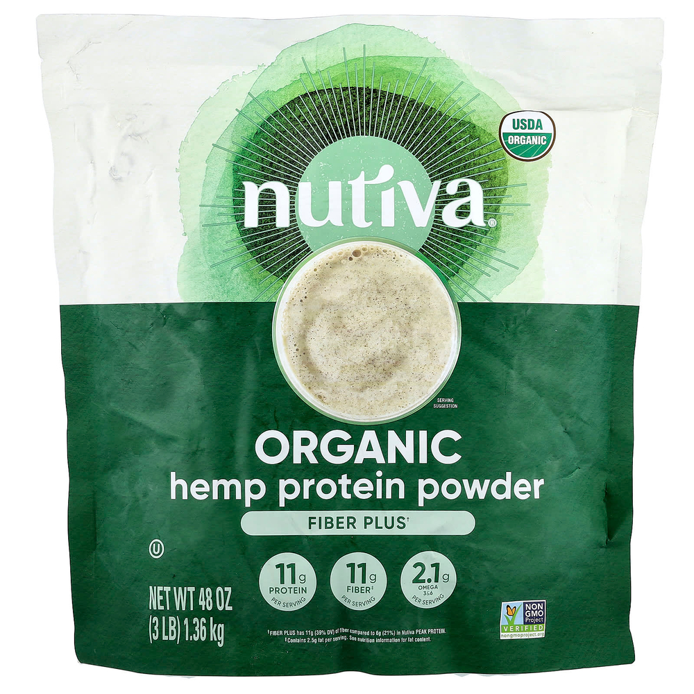 Nutiva, органический конопляный протеиновый порошок, 1,36 кг (3 фунта)