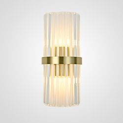 Бра Odeon Clear Glass Gold Metal Wall Lamp By Imperiumloft