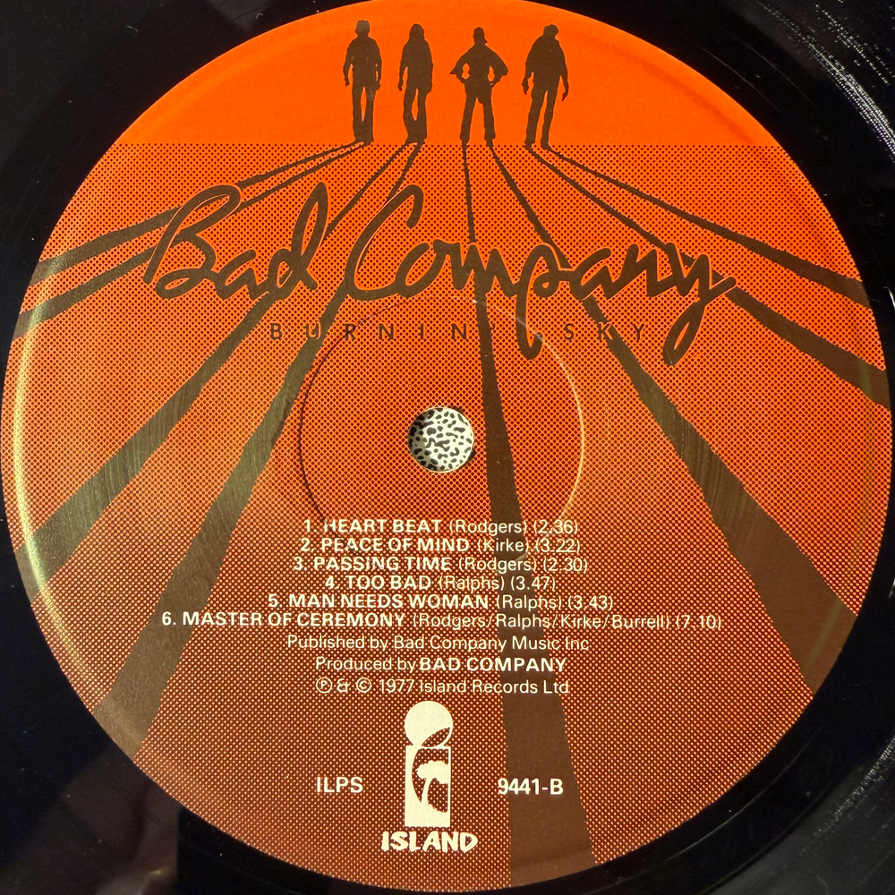 Bad Company- Burnin' Sky (Англия 1977г.)