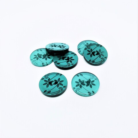 ВЛС11 Пуговица №539, 21мм 2пр (906 бирюза)