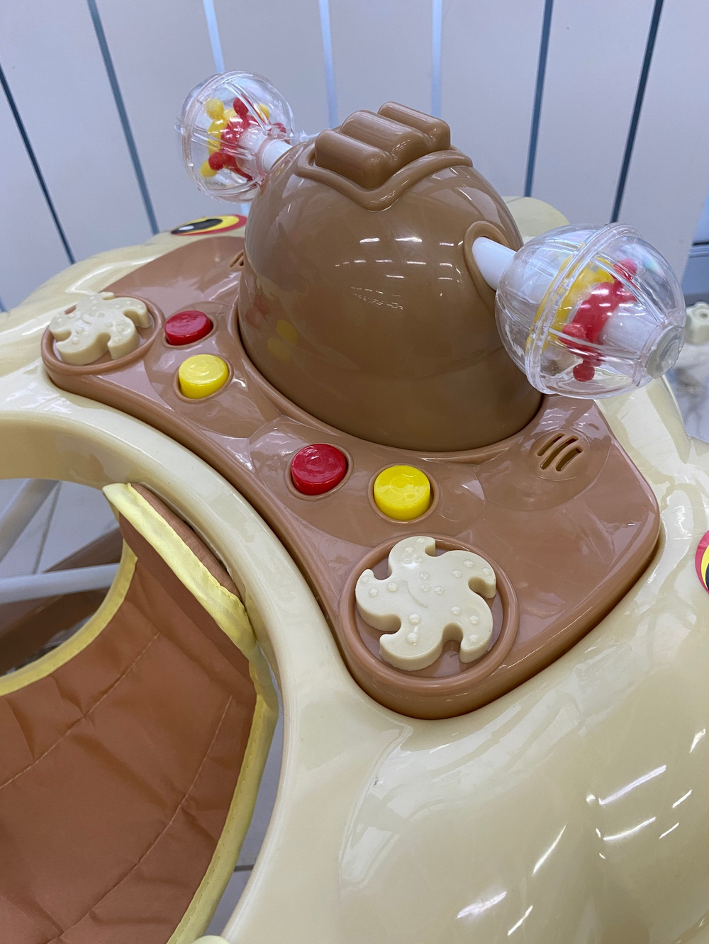 Ходунки SBL 5301 (Teddy Bear)  бежевый (силиконовые колеса)