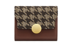 XINWAYI·KELUOSI Fabric, Synthetic Leather Wallet, Coin Purse, Card Holder, Document Bag, Wallet Regular Women"s Brown