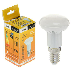 Лампа светодиодная Ecola R39 Е14 4W тёплый свет 2800K TE4W40ELC