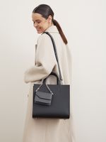 ШОППЕР КВАДРАТНЫЙ ЧЕРНЫЙ|ГРАФИТ|Т.КОРИЧНЕВЫЙ