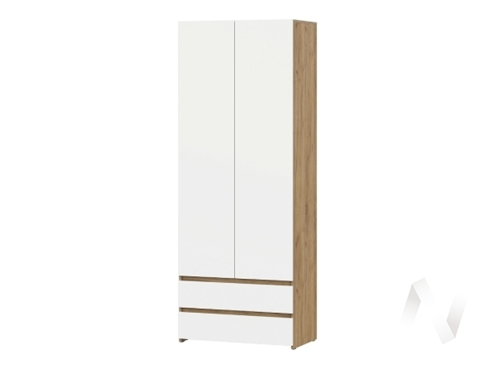 Шкаф 2-х створчатый с ящиками МС Некст 1 (дуб золотой/белый)